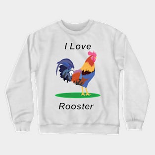 Rooster with feathers of different colors Crewneck Sweatshirt